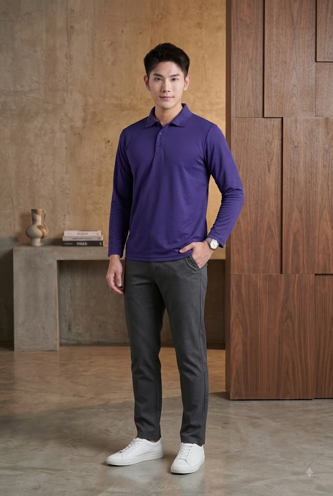 UNISEX Polo Quick Dry Long Sleeves Tee